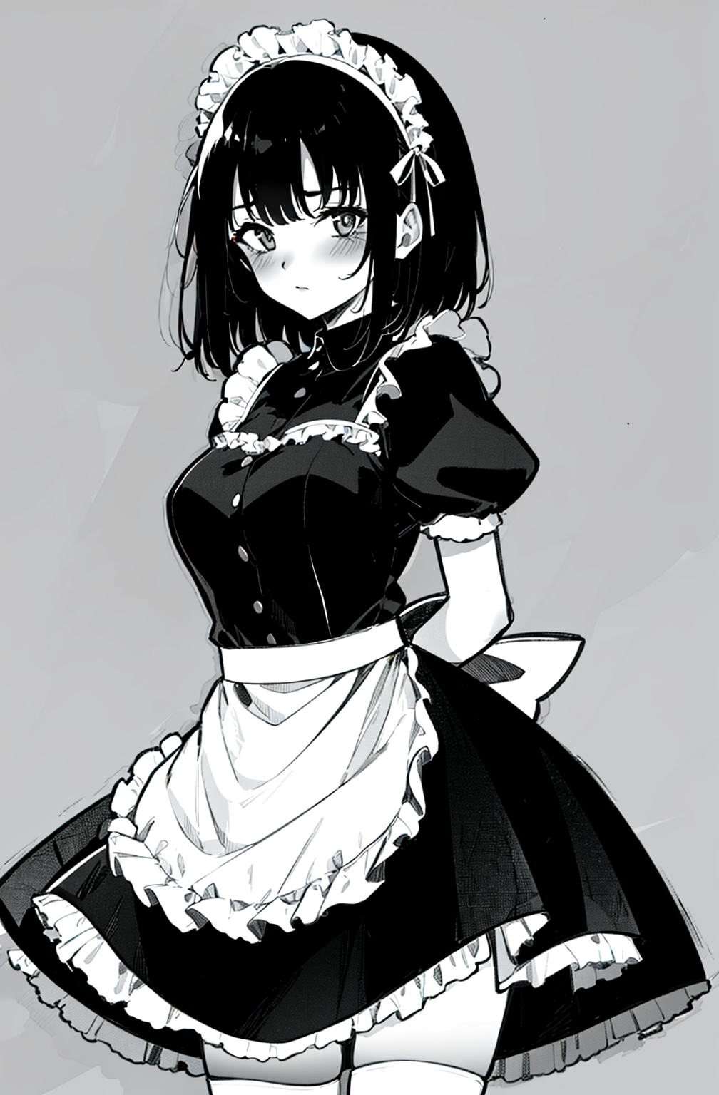 03019-1974237147-1girl, maid, maid_headdress, apron, monochrome, maid_apron, greyscale, frilled_apron, arms_behind_back, solo, puffy_sleeves, wai.png